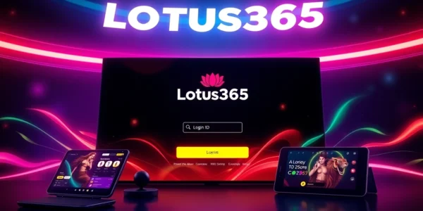 Secure Lotus365 ID login interface on mobile device with vibrant betting elements for Indian users