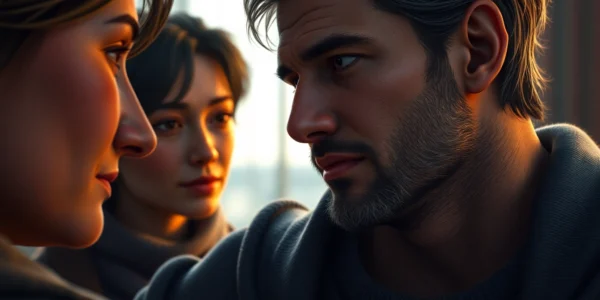 Close-up of adult figures created with a prominent nsfw ai generator, showcasing realistic textures and expressive features for accessibility.