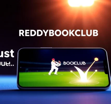REDDYBOOKCLUB online betting platform displaying secure login interface with cricket-themed background, highlighting trust and user engagement.