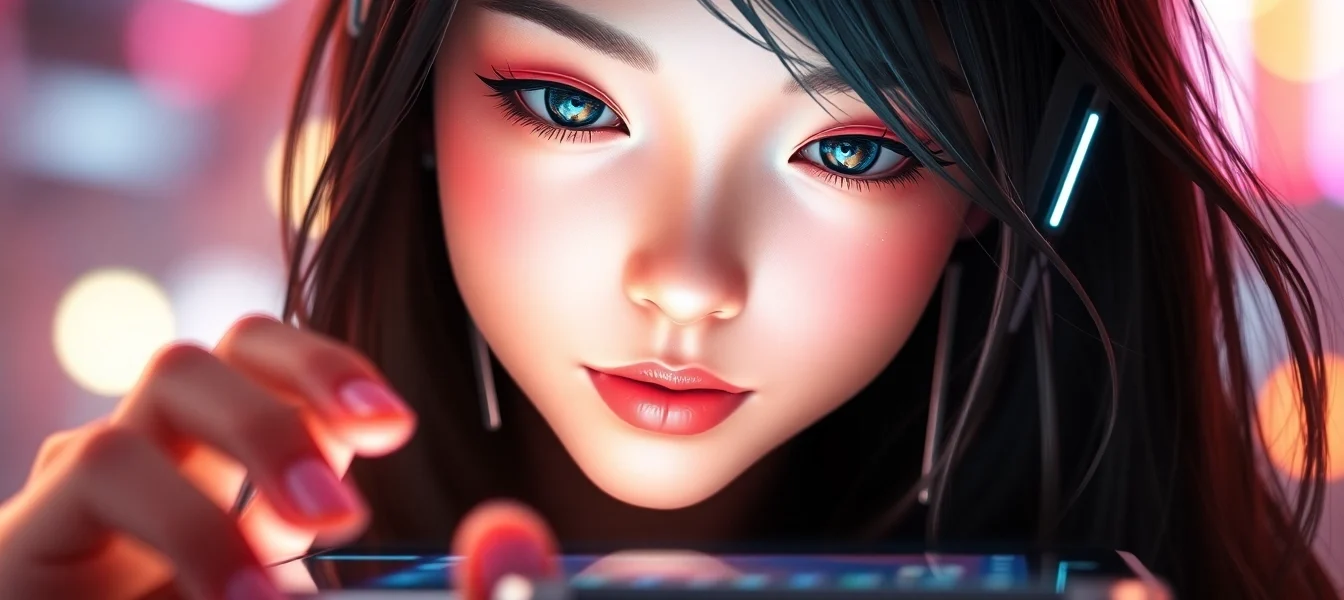 Screenshot of an ai girlfriend app showcasing a realistic virtual partner with customizable features, highlighting personalization options and engaging chat interface.