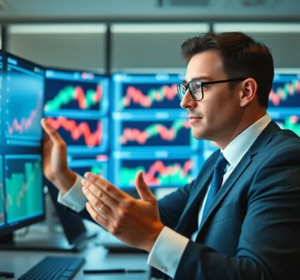Stock Market Latest News updates with rising graphs and financial analysis for investors