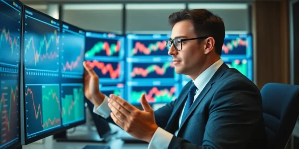 Stock Market Latest News updates with rising graphs and financial analysis for investors
