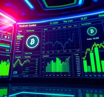 Modern aicoin trading platform with real-time data analysis and dynamic charts designed for